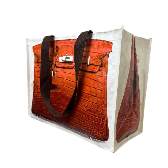 HERMES BIRKIN PRINT VINYL TOTE BAG - Picture 2 of 8